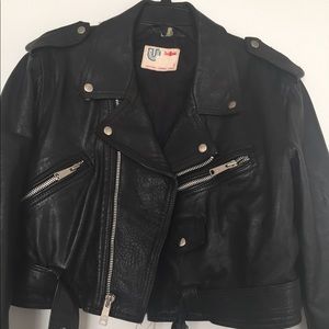 Black vintage motorcycle jacket